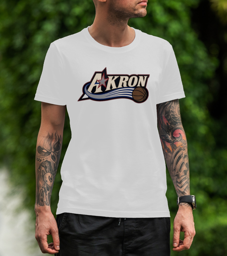 Akron Zips University Of Akron Philadelphia 76ers Basketball Star T-Shirt