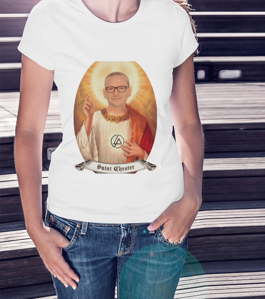 Chester Bennington Saint Chester Linkin Park Memorial T-Shirt