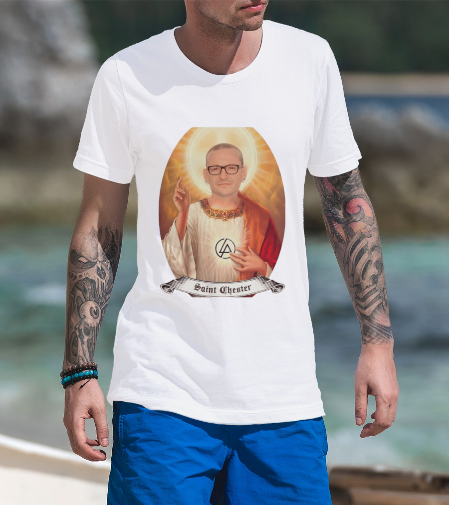 Chester Bennington Saint Chester Linkin Park Memorial T-Shirt