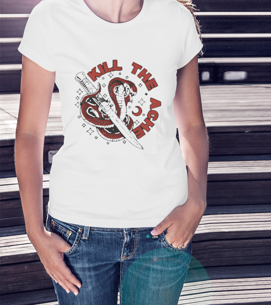 Kill The Ache Snake Knife Crescent Moon Stars T-Shirt