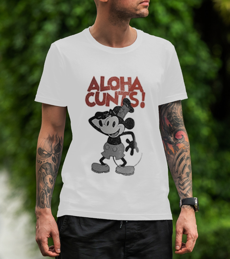 Aloha Cunts Mickey Saying Hello T-Shirt