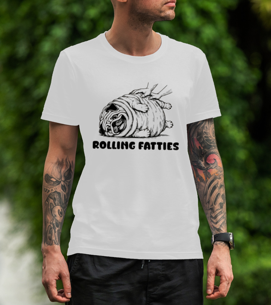 Pug Burrito Rolling Fatties Fun T-Shirt
