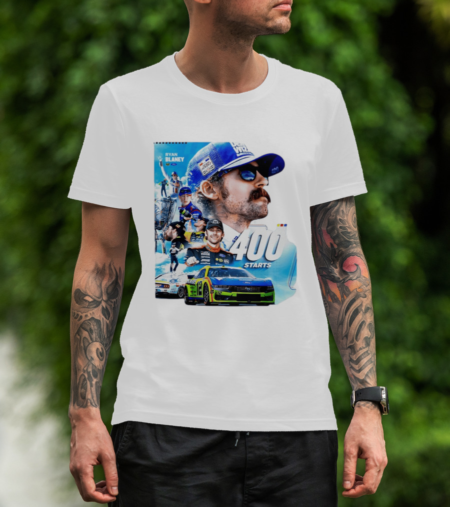 Ryan Blaney 400 Starts Team Penske NASCAR Racing Achievement 2026 T-Shirt