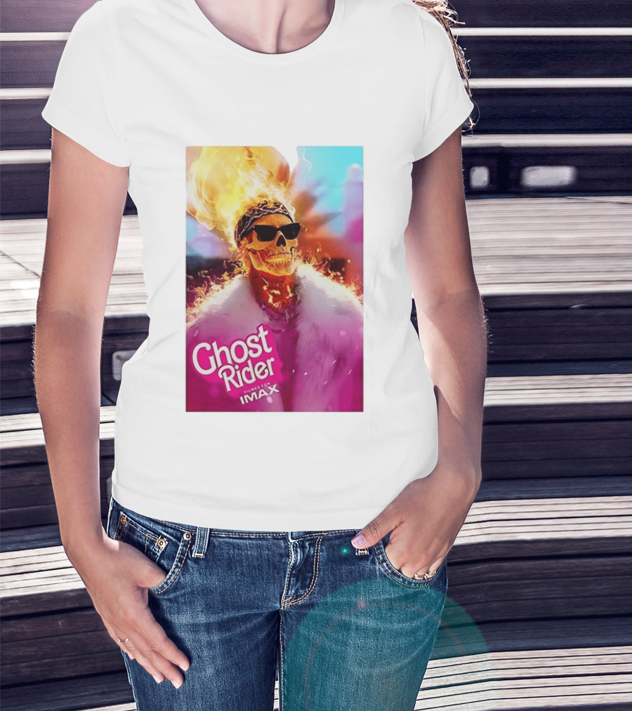 Ghost Rider Filmed For IMAX Flaming Skull T-Shirt