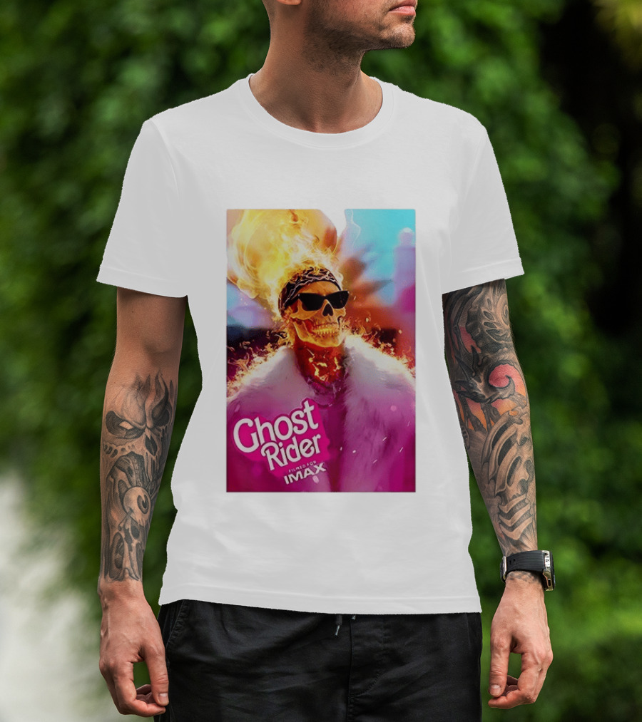 Ghost Rider Filmed For IMAX Flaming Skull T-Shirt