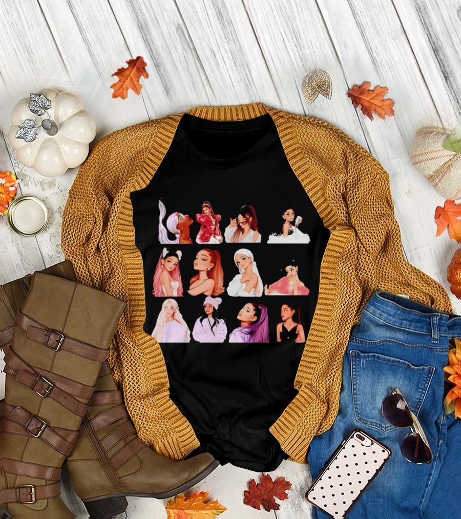 Ariana Grande New Collection Animated Style Portraits T-Shirt