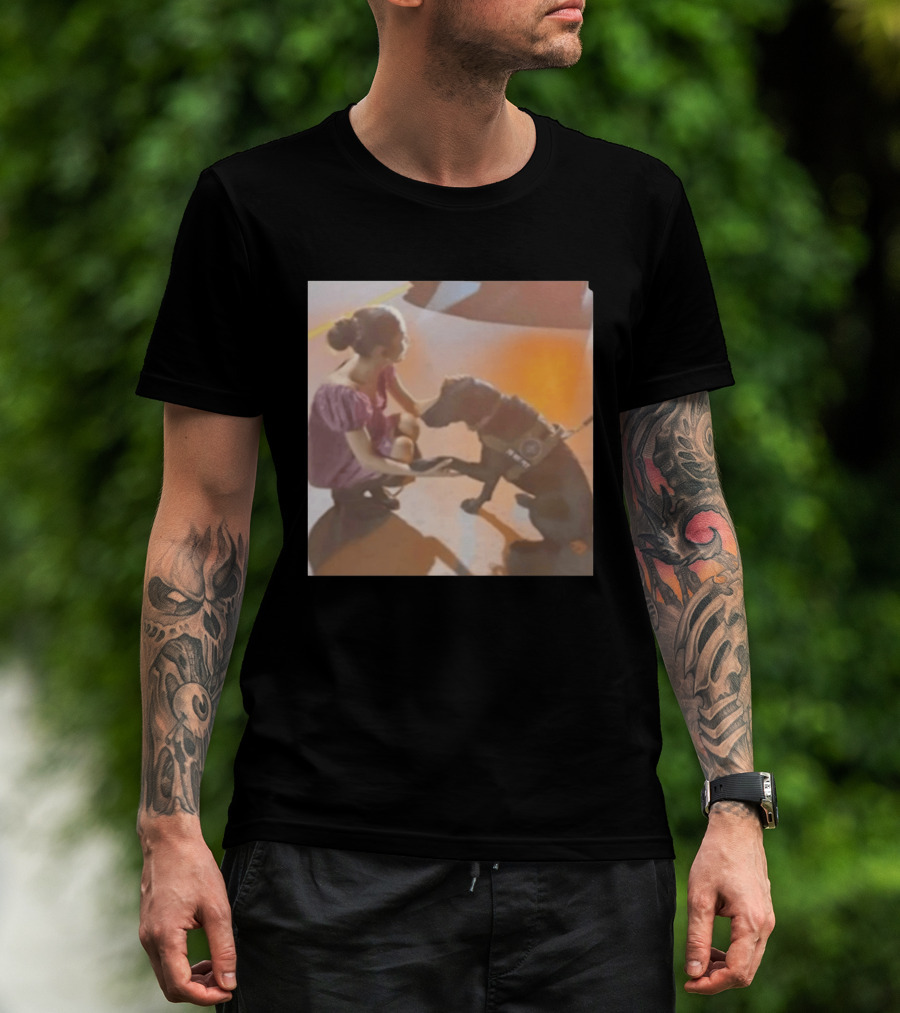 Ariana Grande Slipping Down With Dog T-Shirt