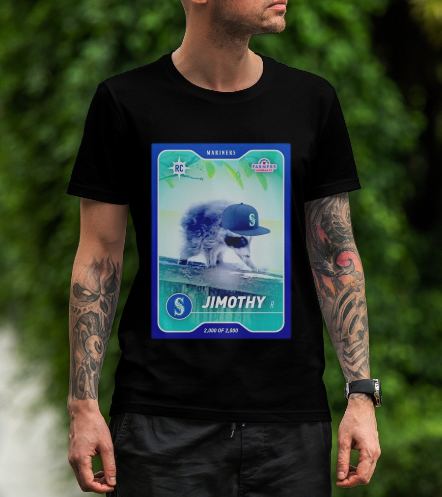 Seattle Mariners Jimothy Night Farmers Insurance Rookie Card 2000 Of 2000 T-Shirt