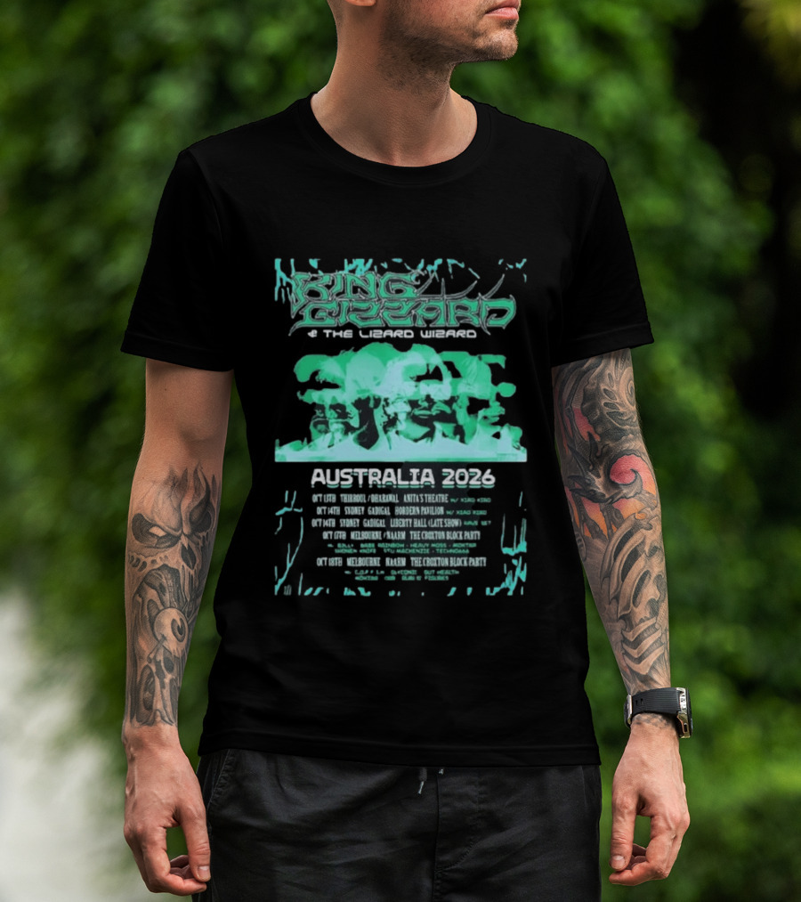 King Gizzard And The Lizard Wizard Australia 2026 Tour Chevalier Darwin Paddo Liberty Hall The Croxton Hotel T-Shirt