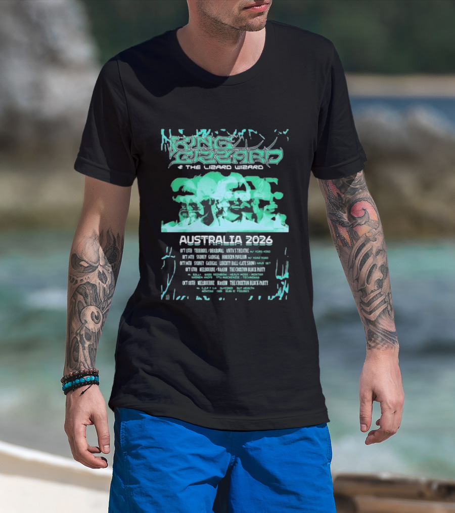 King Gizzard And The Lizard Wizard Australia 2026 Tour Chevalier Darwin Paddo Liberty Hall The Croxton Hotel T-Shirt