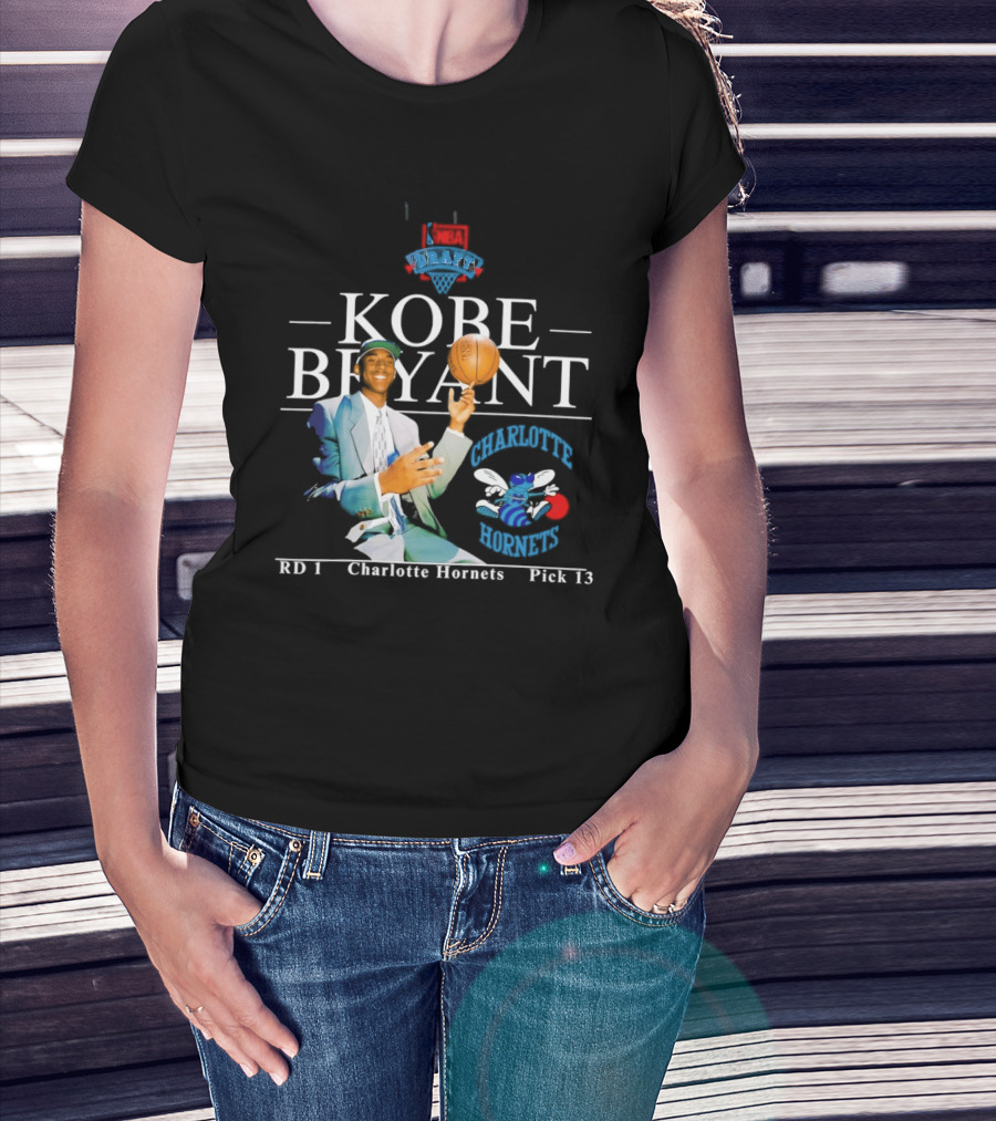 Kobe Bryant Charlotte Hornets RD 1 Pick 13 T-Shirt