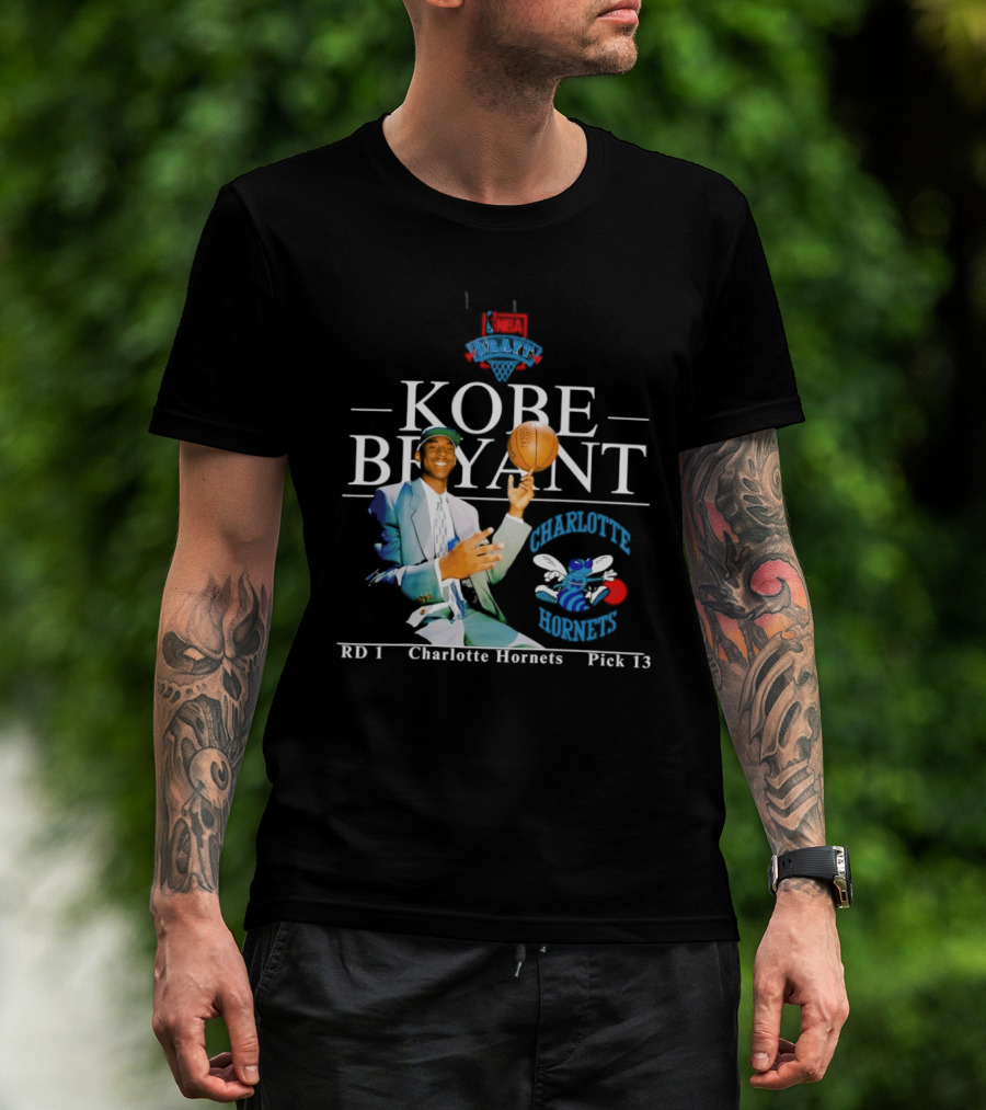 Kobe Bryant Charlotte Hornets RD 1 Pick 13 T-Shirt