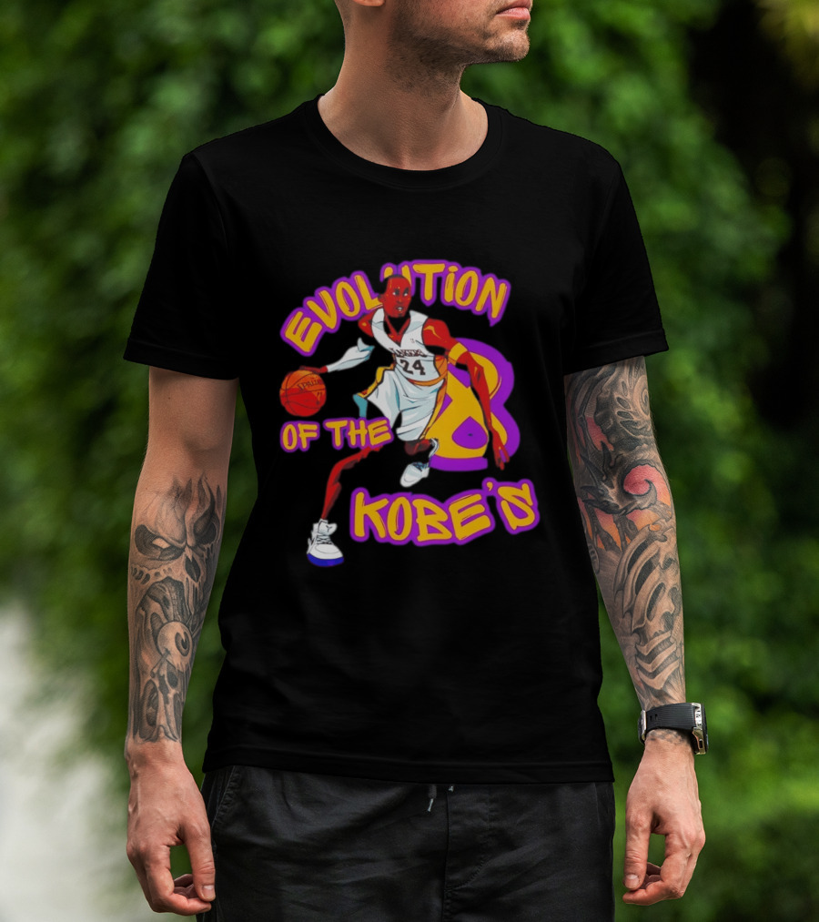 Evolution Of The Kobe's Lakers Basketball Number 24 T-Shirt