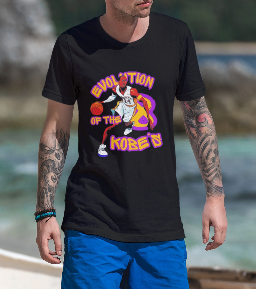 Evolution Of The Kobe's Lakers Basketball Number 24 T-Shirt