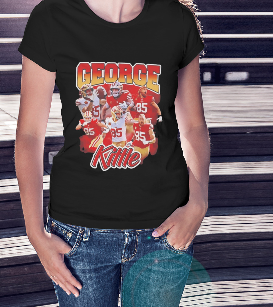 George Kittle 90s Bootleg Vintage Style Football Fan Collection T-Shirt