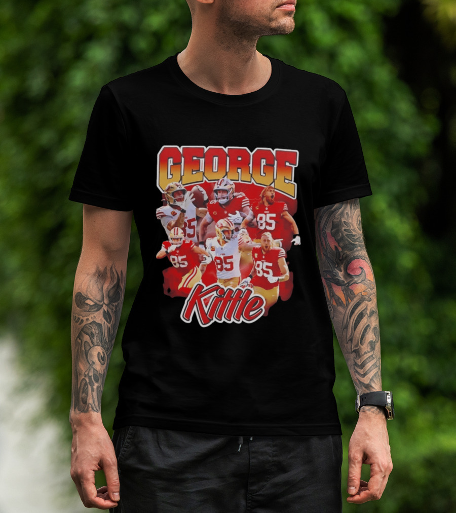 George Kittle 90s Bootleg Vintage Style Football Fan Collection T-Shirt