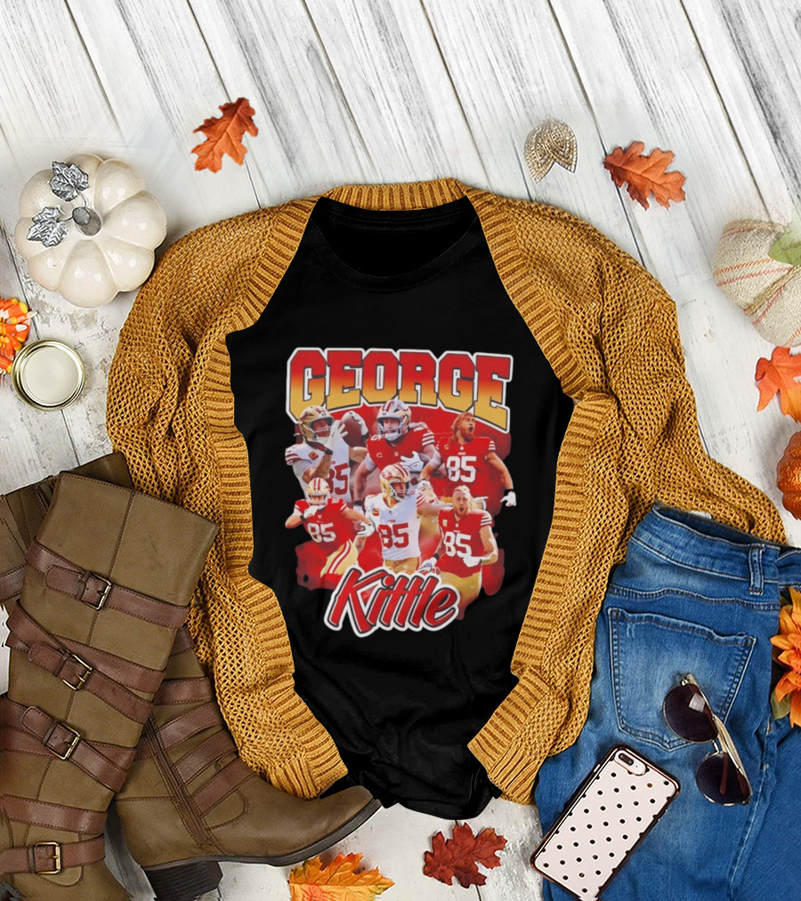 George Kittle 90s Bootleg Vintage Style Football Fan Collection T-Shirt