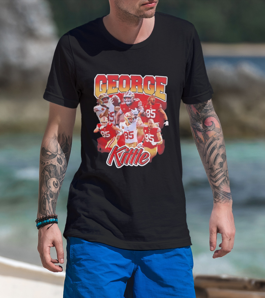George Kittle 90s Bootleg Vintage Style Football Fan Collection T-Shirt