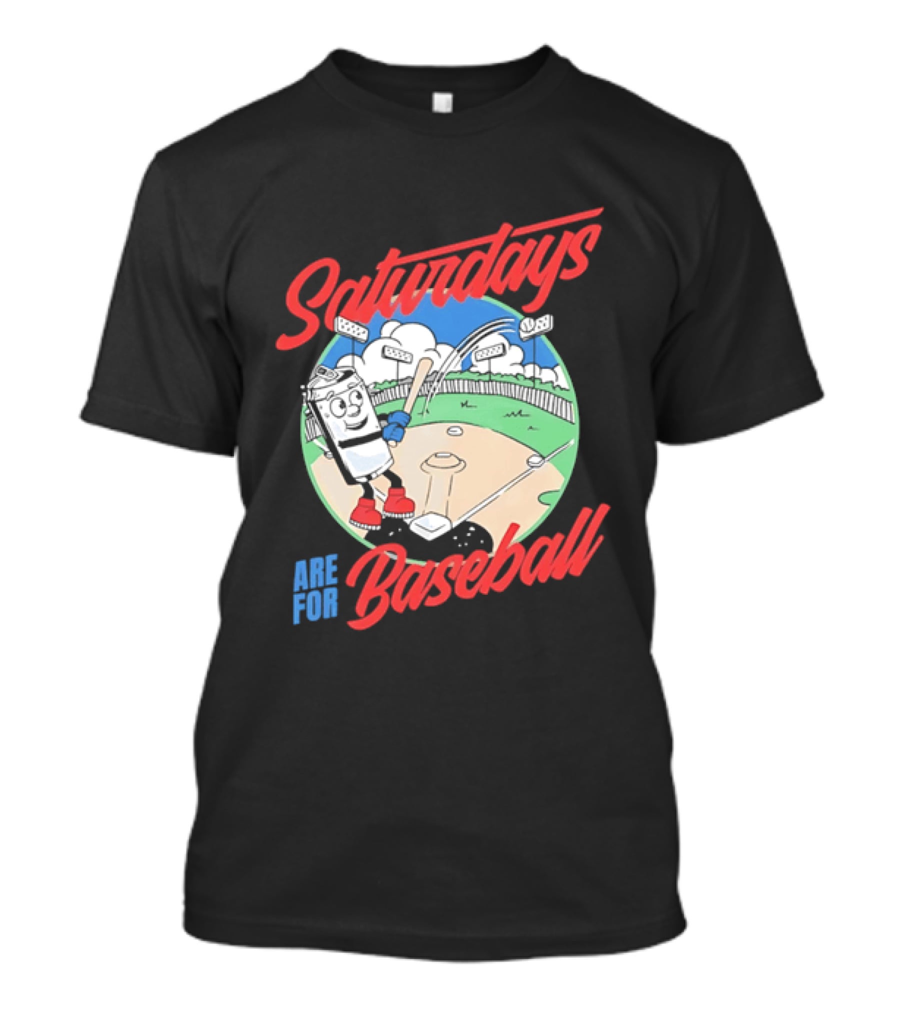 Saturdays Are For Baseball Beer Batter Classic Game Field Fun T-Shirt