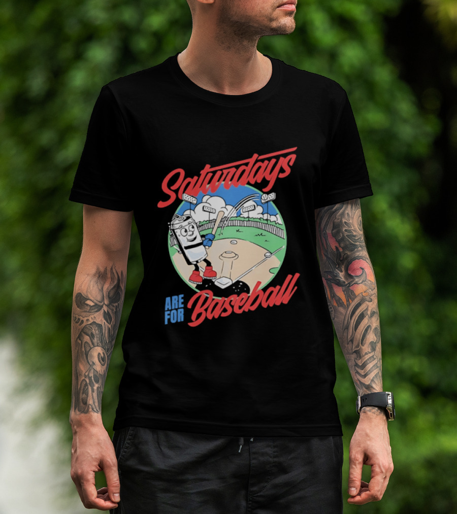 Saturdays Are For Baseball Beer Batter Classic Game Field Fun T-Shirt