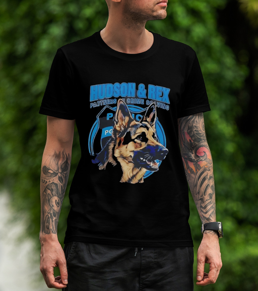 Hudson & Rex German Shepherd Partners In Crime Solving Police T-Shirt