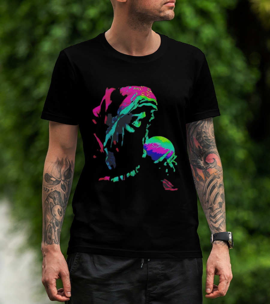 Skeleton The Prophet Psychedelic Vivid Colors Alışveriş Yap T-Shirt