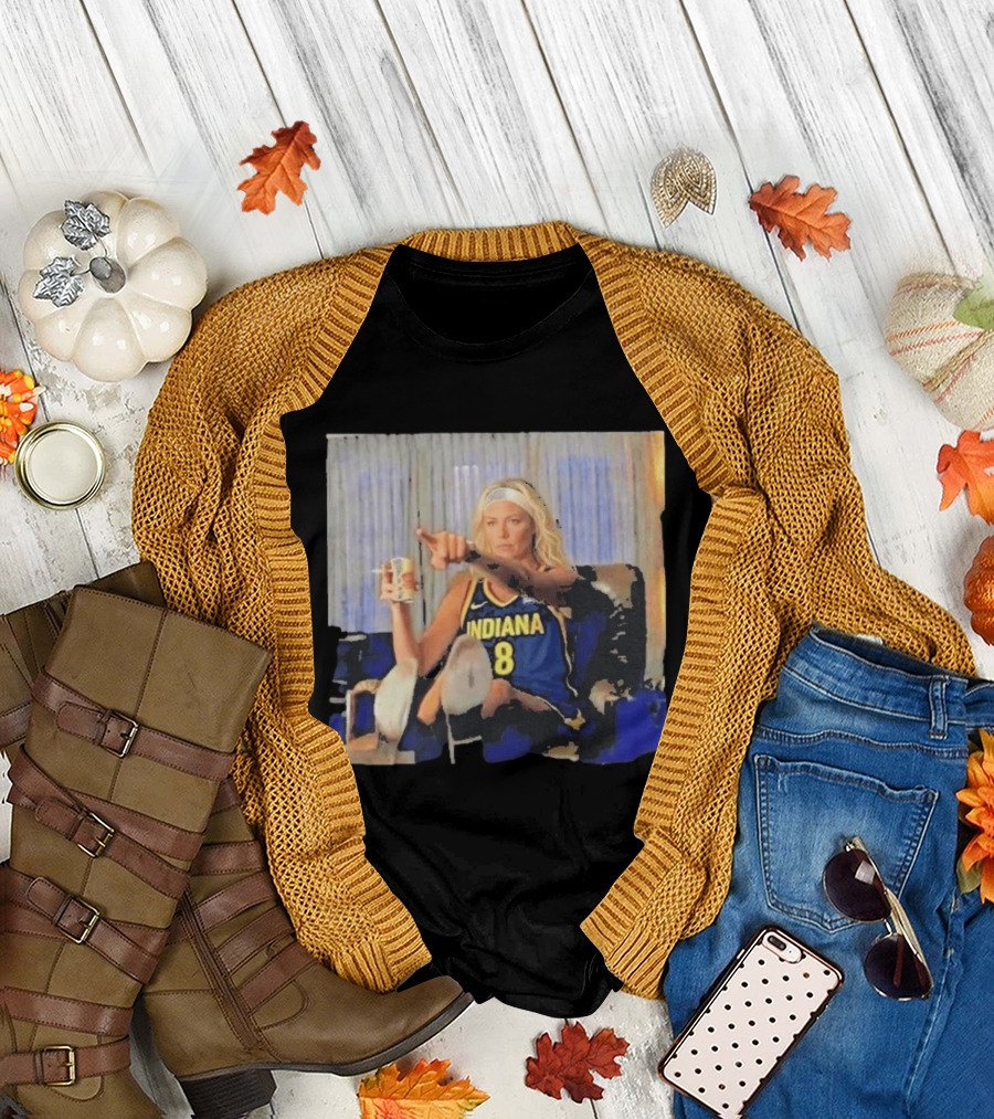 Sophie Cunningham Indiana Number 8 Rick Dalton Leonardo DiCaprio Pointing Scene T-Shirt