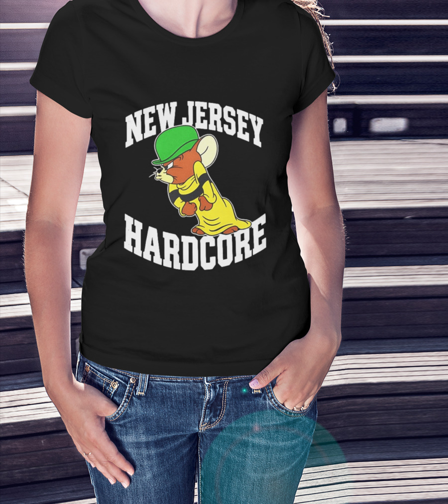 New Jersey Hardcore Jerry Mouse Green Cap T-Shirt