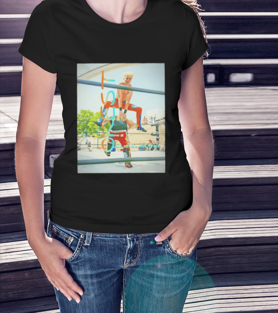 OKest Leapfrog In The World Wrestling Event Colorful Spectacle T-Shirt
