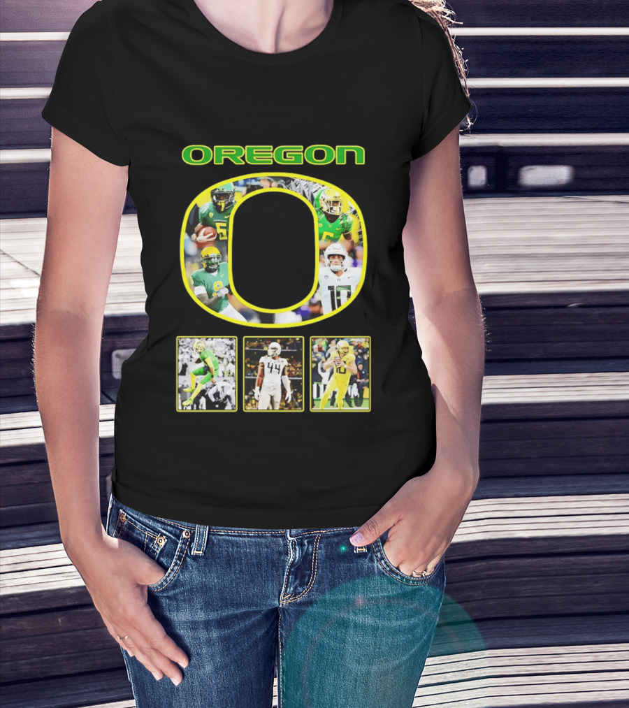 Oregon Ducks Football Players Collage NCAA Team Spirit T-Shirt