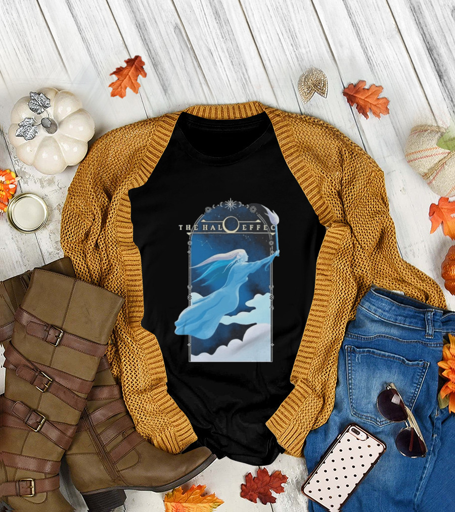The Halo Effect Blue Lady Ethereal Night Sky Celestial T-Shirt