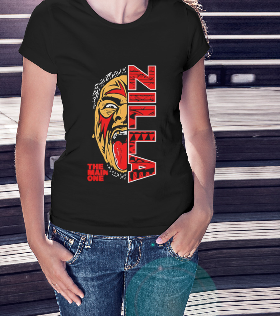 The Main One Zilla Tribal Wrestling Face T-Shirt