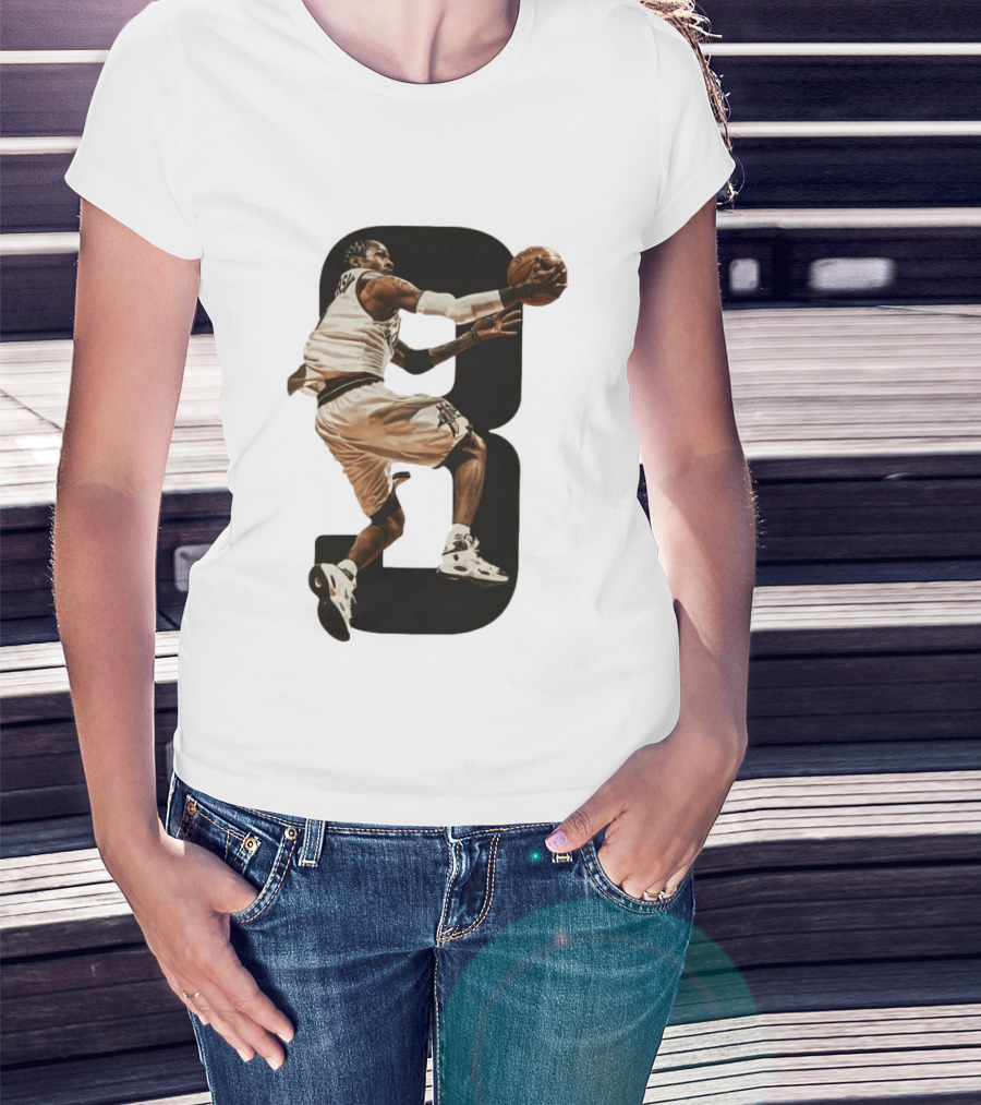 Allen Iverson Number 3 Basketball Legend Iconic Dunk T-Shirt