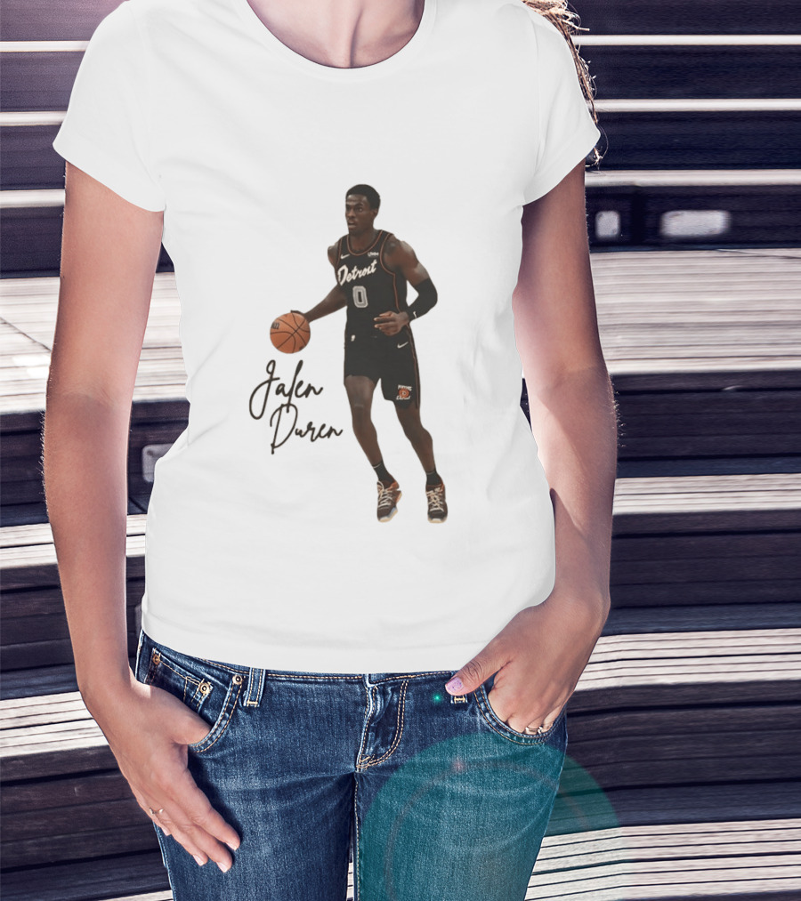 Jalen Duren Detroit Pistons Basketball Player Number 0 T-Shirt