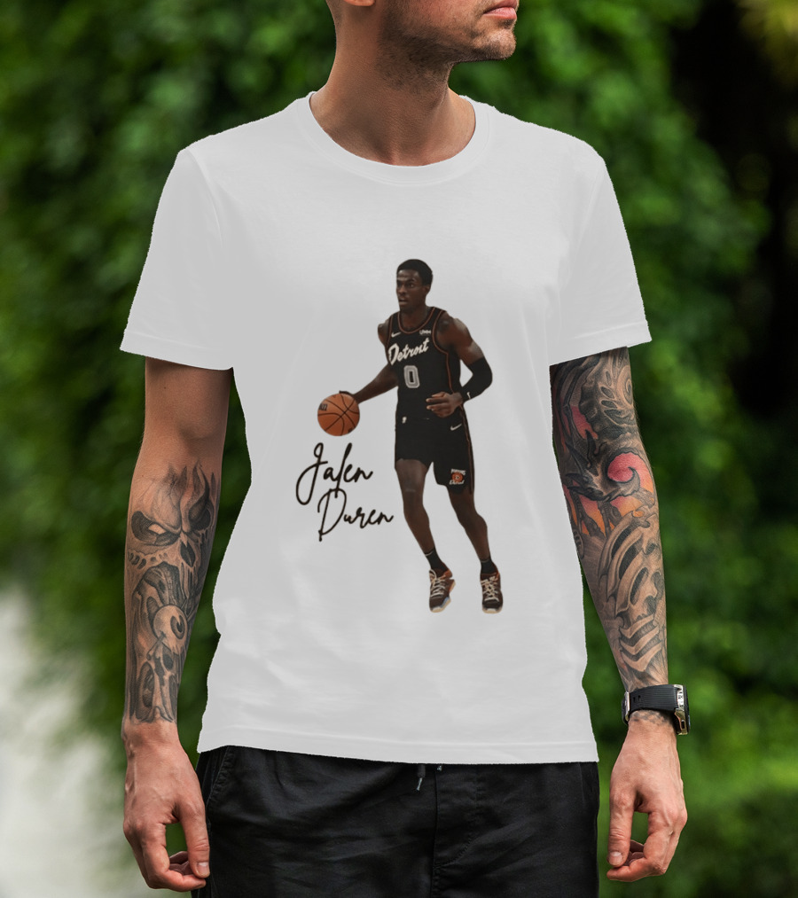Jalen Duren Detroit Pistons Basketball Player Number 0 T-Shirt