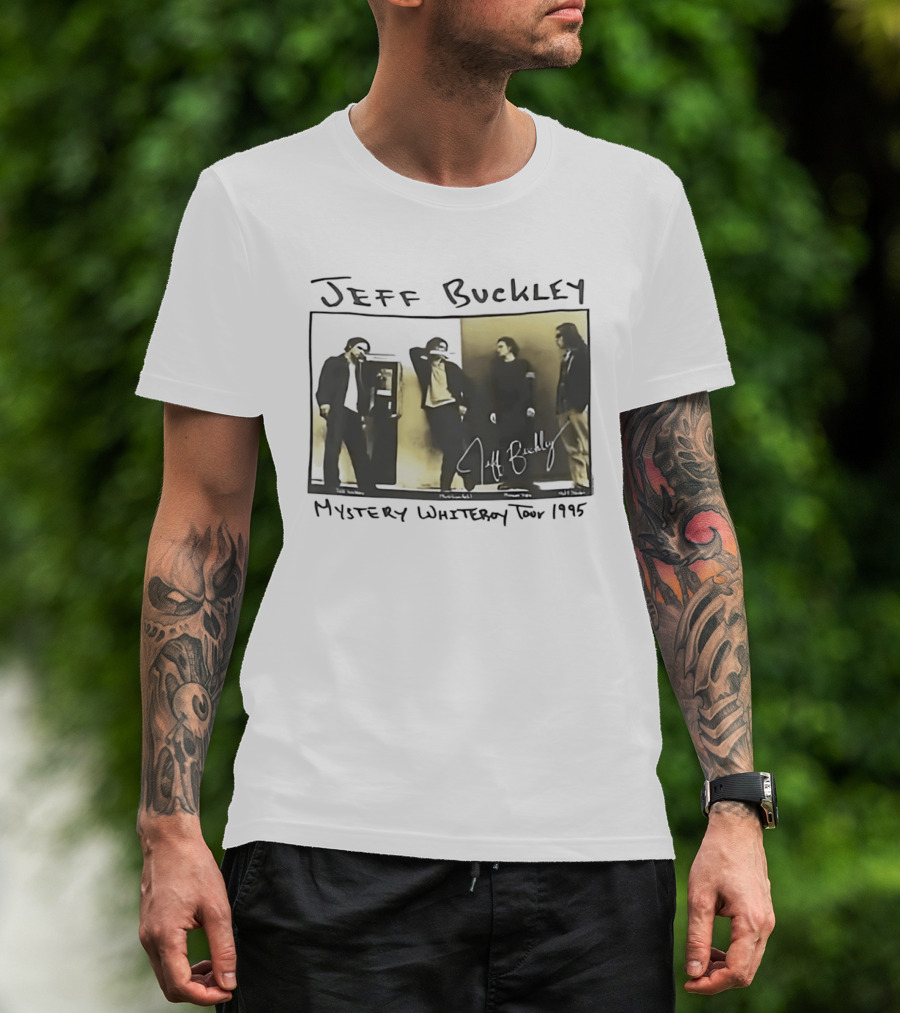 Jeff Buckley Mystery Whiteroy Tour 1995 Signature Image T-Shirt