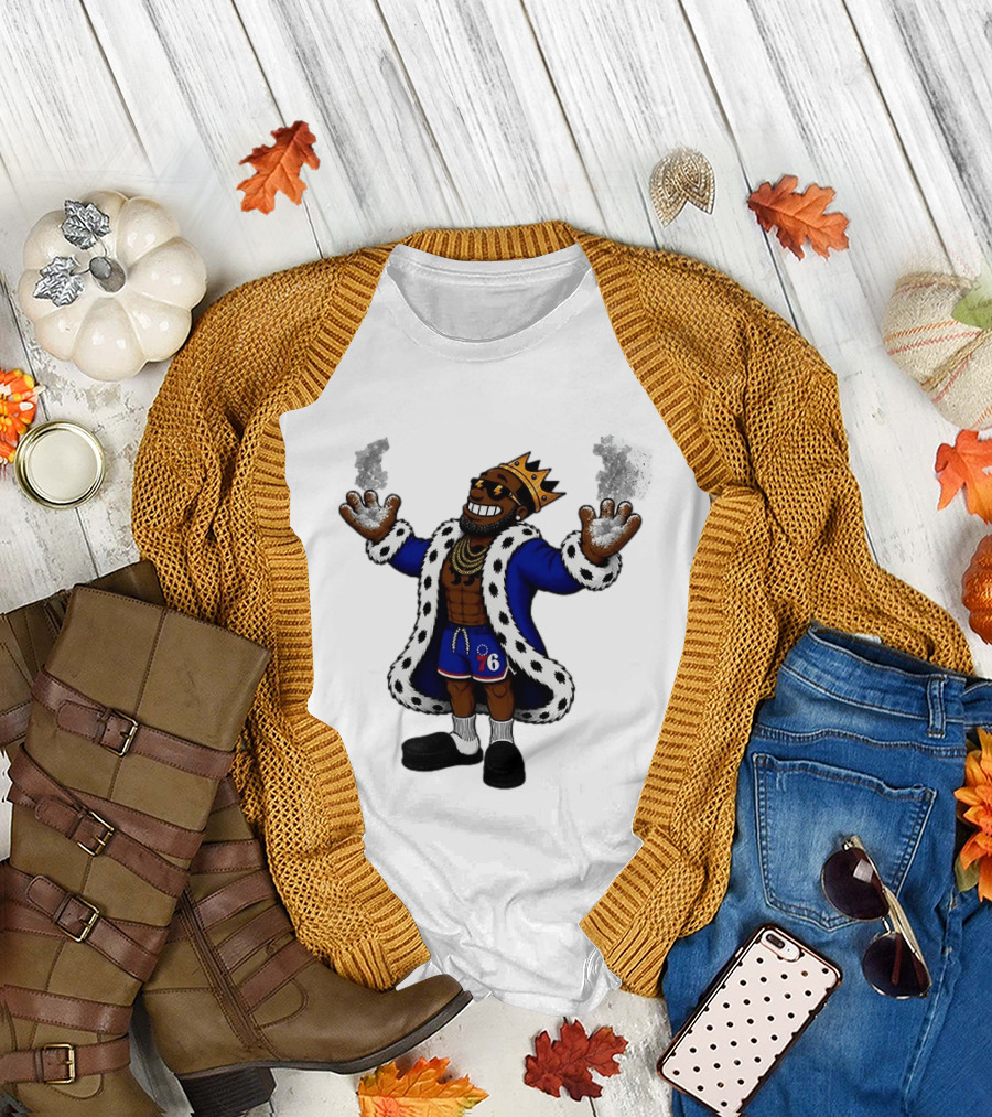 Philadelphia 76ers Muppet King With Crown And Robe T-Shirt