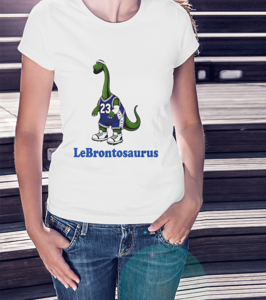 LeBrontosaurus 23 Dinosaur Basketball Player T-Shirt