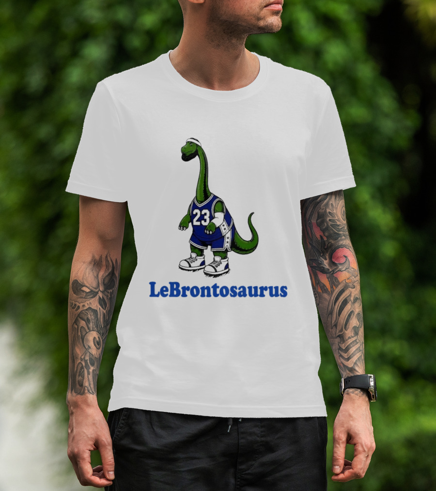 LeBrontosaurus 23 Dinosaur Basketball Player T-Shirt