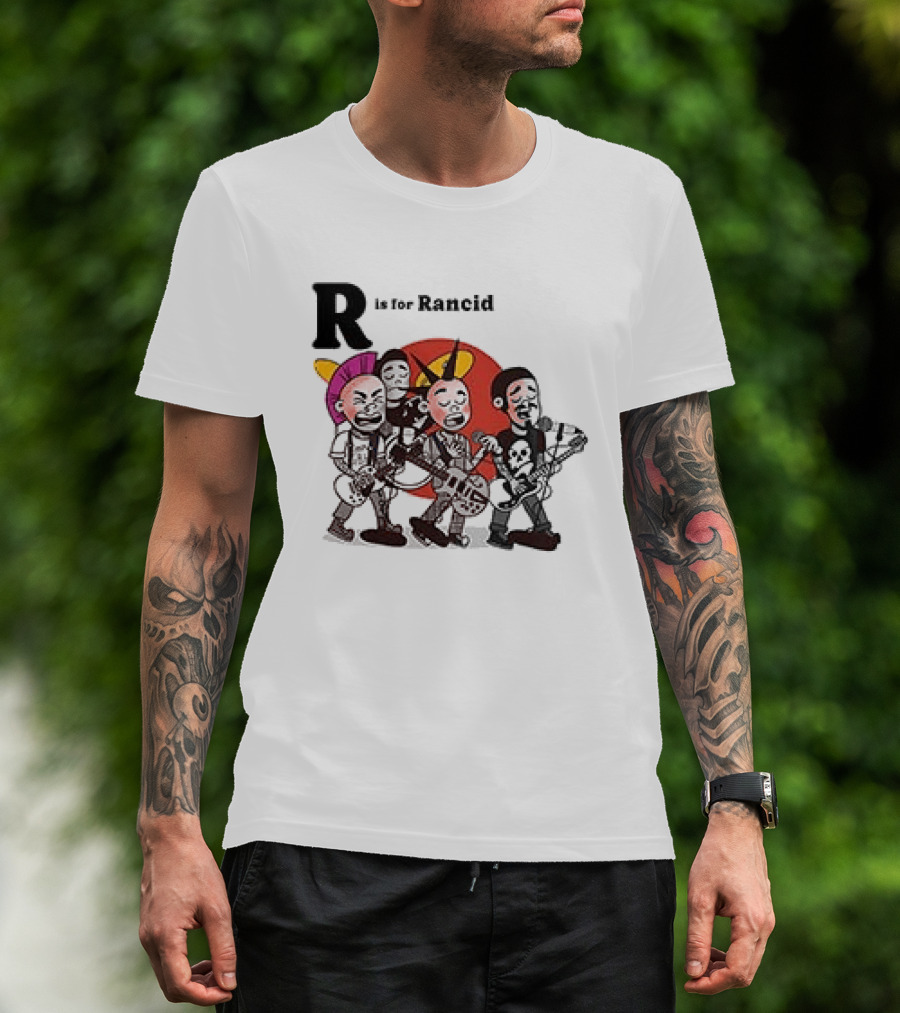R Is For Rancid Punk Band Cartoon Characters T-Shirt