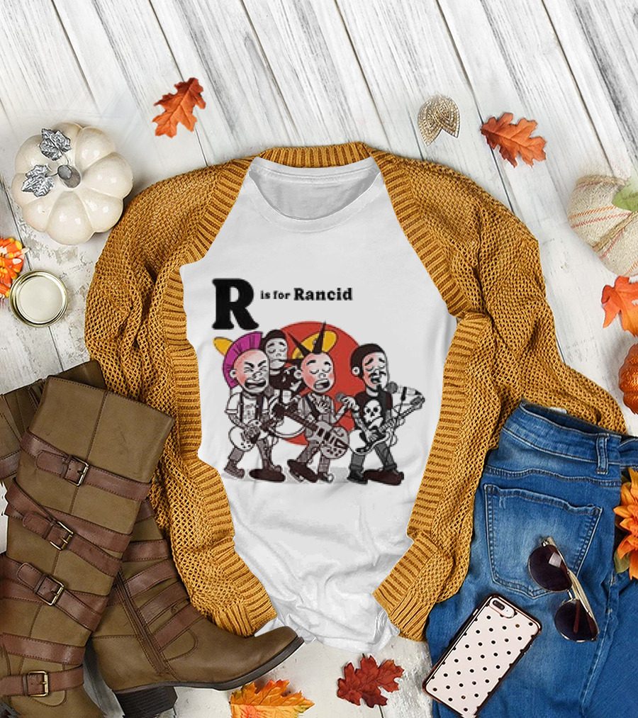 R Is For Rancid Punk Band Cartoon Characters T-Shirt