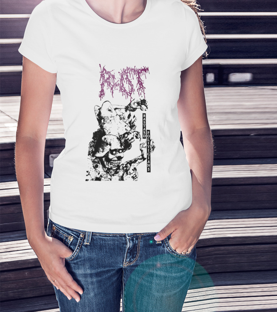 Rot Bastard Politicians Skeleton Clown Art Mockery T-Shirt