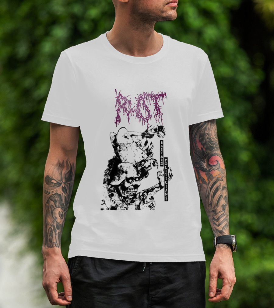 Rot Bastard Politicians Skeleton Clown Art Mockery T-Shirt