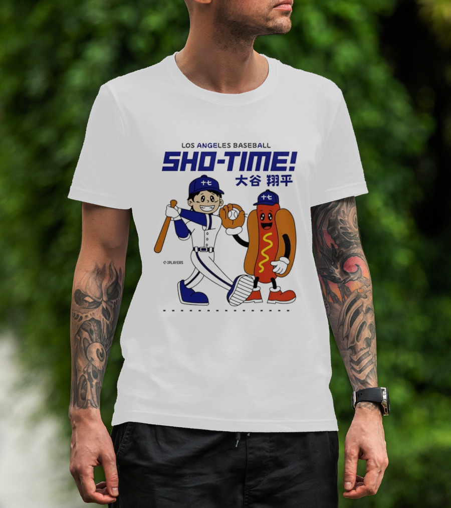 Los Angeles Baseball Shohei Ohtani Sho Time Animated Characters T-Shirt