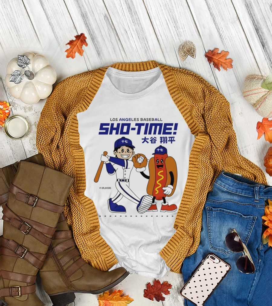 Los Angeles Baseball Shohei Ohtani Sho Time Animated Characters T-Shirt