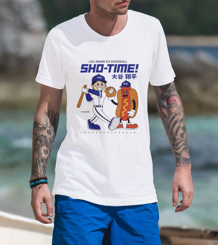 Los Angeles Baseball Shohei Ohtani Sho Time Animated Characters T-Shirt