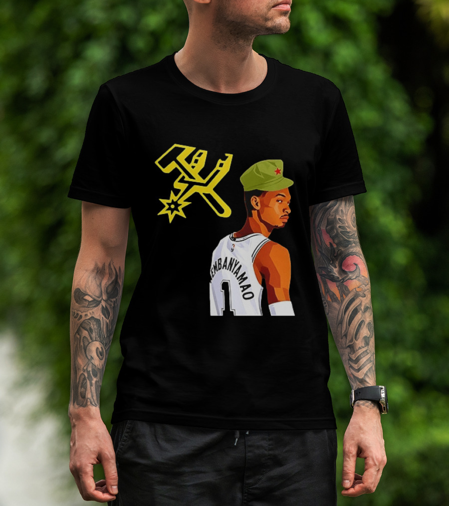 Victor Wembanyama Wemby Mao Communist Red Star Basketball Player Jersey T-Shirt