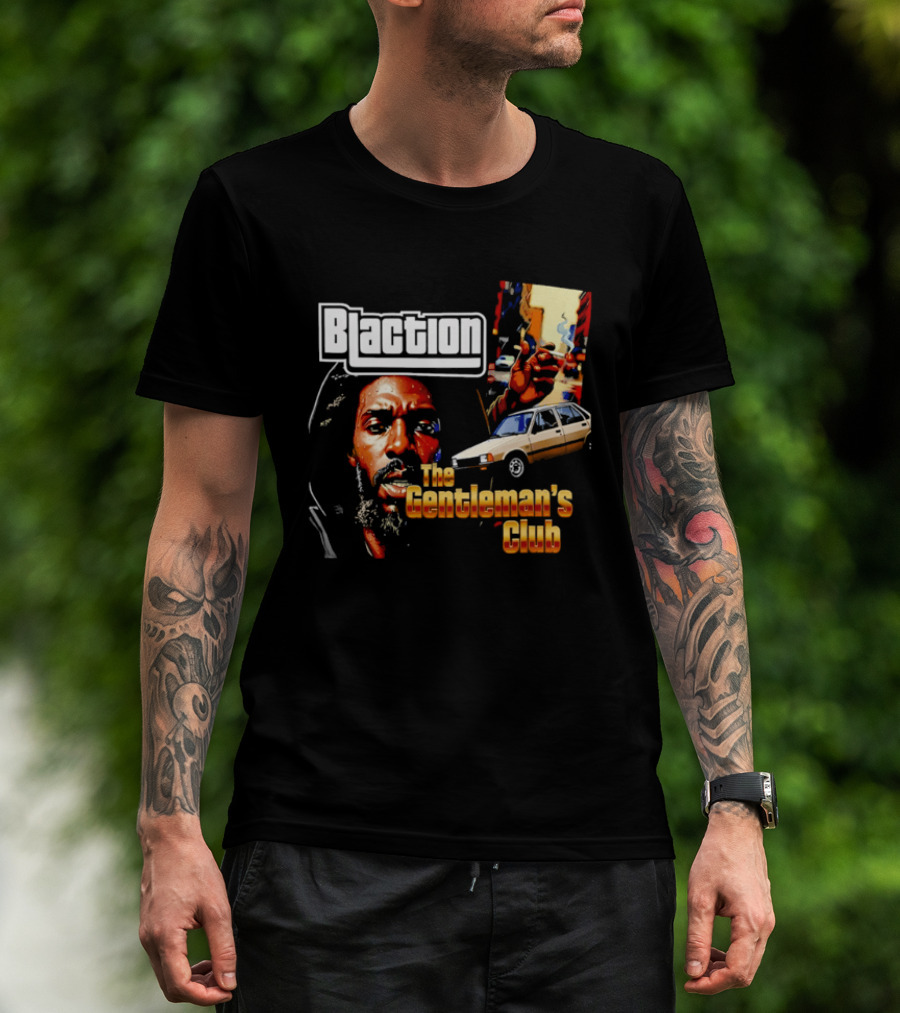 Blaction The Gentleman's Club Smoking Man Beige Sedan T-Shirt