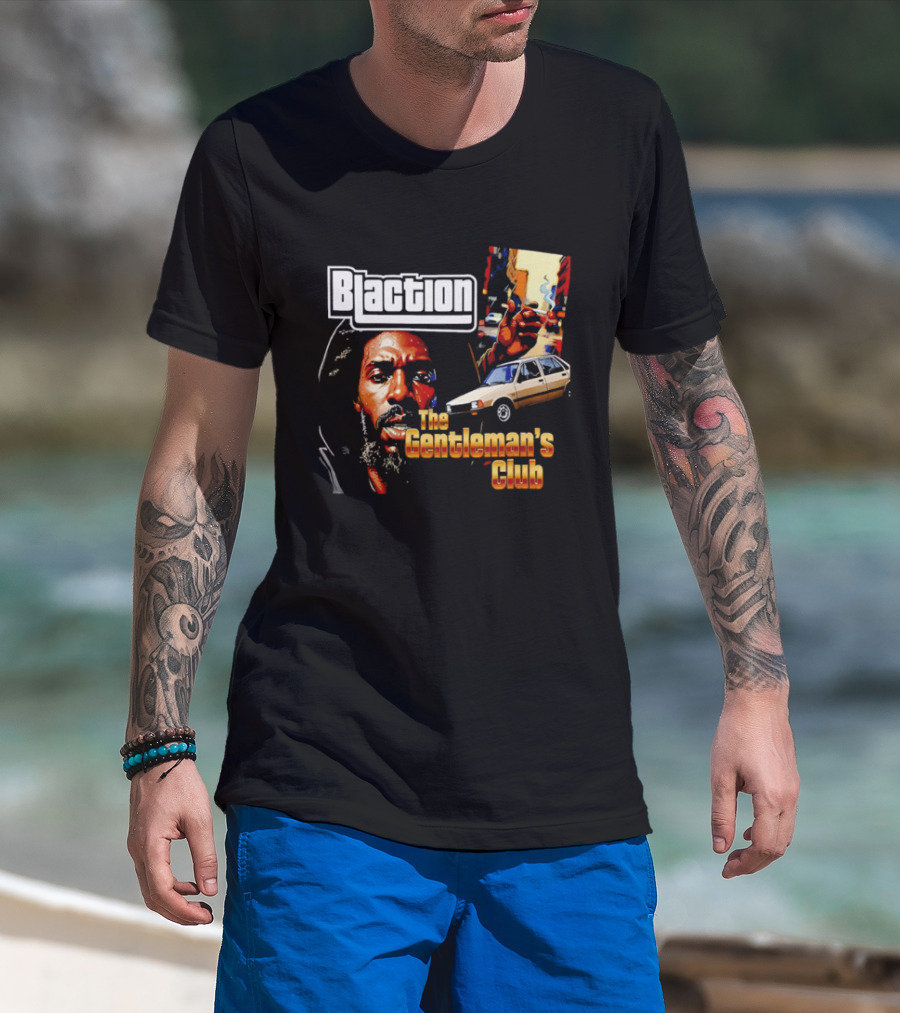 Blaction The Gentleman's Club Smoking Man Beige Sedan T-Shirt