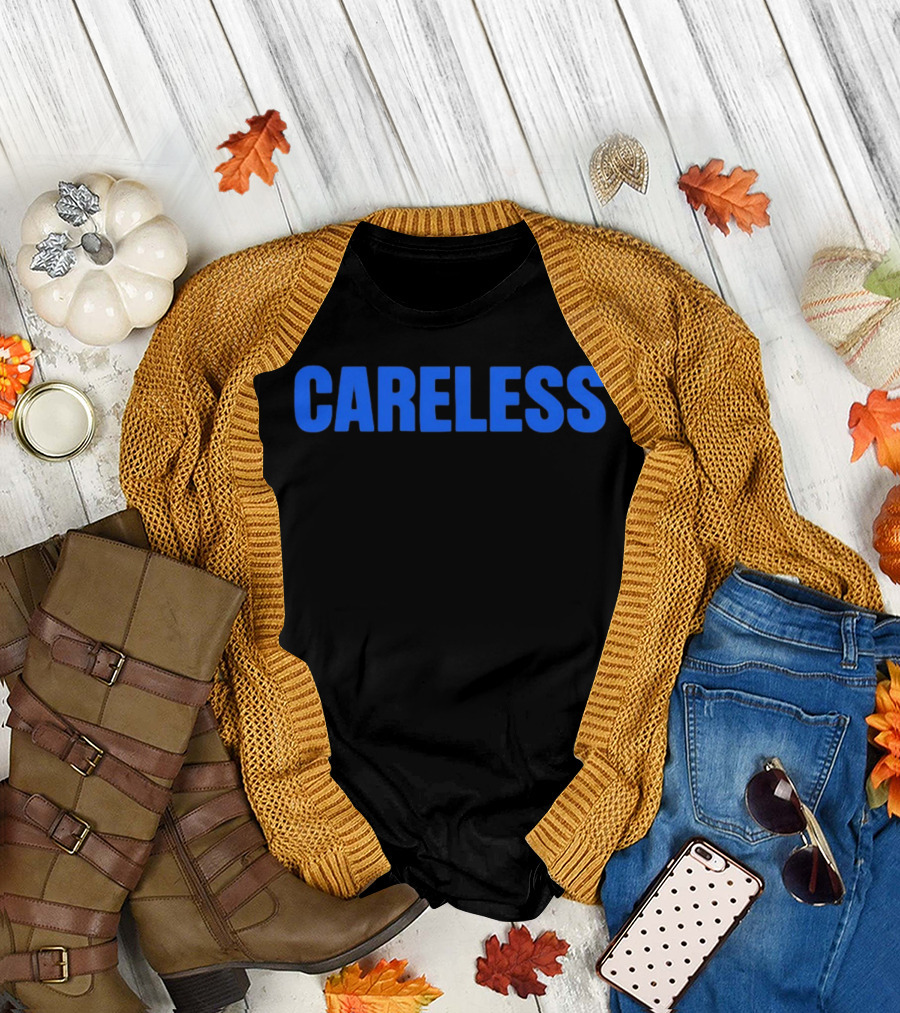 Careless Minimalist Bold Blue T-Shirt